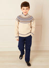 Pocket Detail Chino Trousers in Navy (4-10yrs) Trousers  from Pepa London US