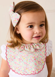 Adelaide Floral Petal Collar Bodysuit in Pink (1mth-2yrs) Tops & Bodysuits from Pepa London US