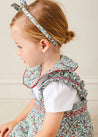 Evelyn Floral Smocked Detail Skirt With Braces in Red (18mths-6yrs) SKIRTS from Pepa London US