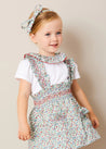 Evelyn Floral Smocked Detail Skirt With Braces in Red (18mths-6yrs) SKIRTS from Pepa London US