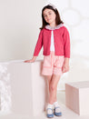 Floral Ruffle Collar Cotton Top in Pink (2-10yrs) Tops & Bodysuits  from Pepa London US