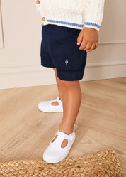 Woven T-Bar Baby Shoes in White (20-26EU)