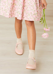 Leather Mary Jane Shoes in Pink (24-34EU) Shoes from Pepa London US