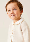 Plain Cardigan in Cream (6mths-10yrs) Knitwear from Pepa London US