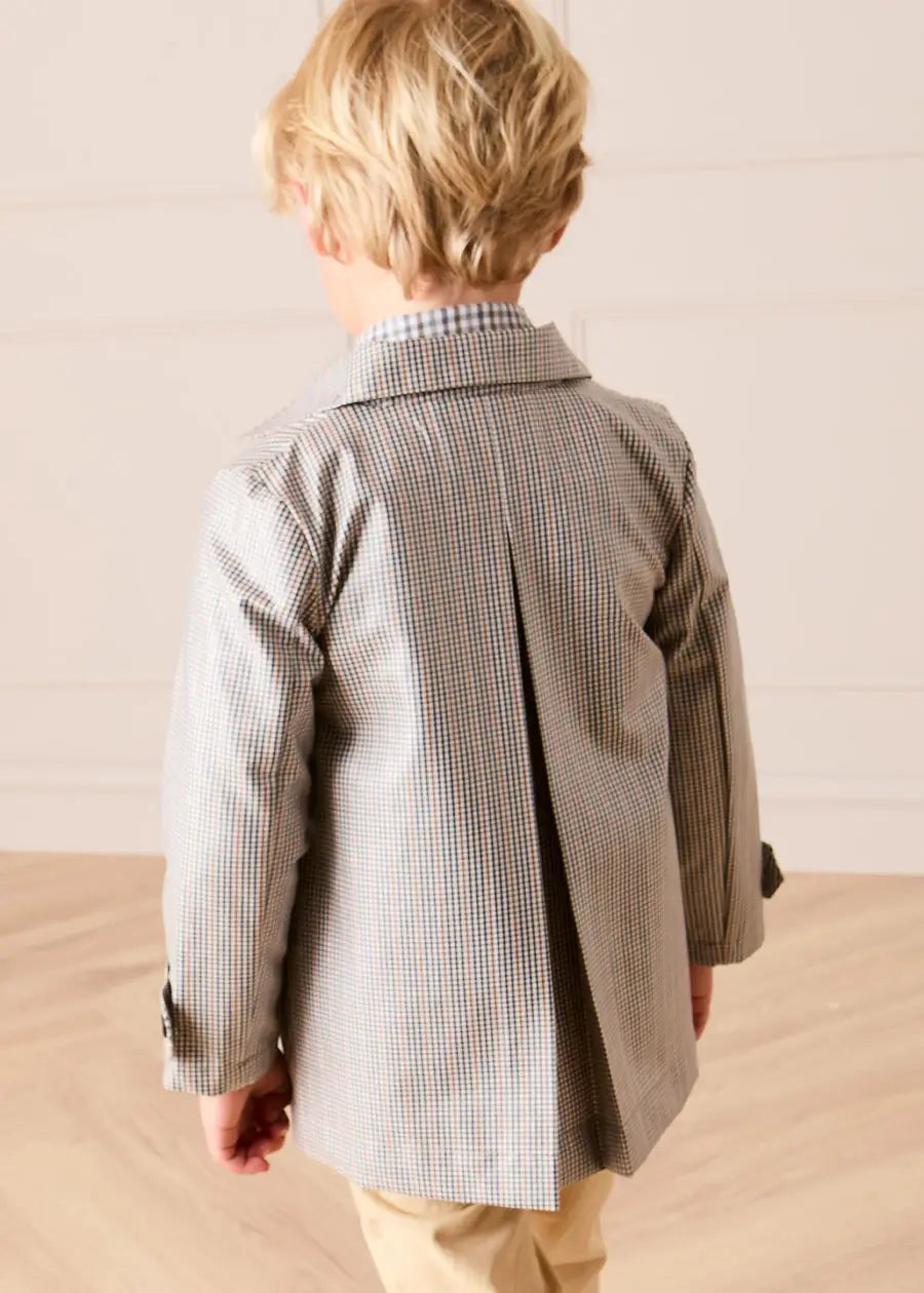 Sloane Check Raincoat with Pockets in Camel (4-10yrs) Coats from Pepa London US