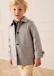 Sloane Check Raincoat with Pockets in Camel (4-10yrs) Coats from Pepa London US