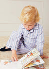 Striped Pyjama Set In Blue (2-10yrs) NIGHTWEAR  from Pepa London US