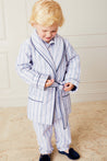 Striped Dressing Gown In Blue (2-10yrs) NIGHTWEAR  from Pepa London US