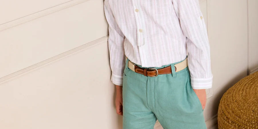 Plain Shorts in Sage Green (4- 10yrs) Shorts from Pepa London