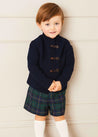 Toggle Fastening Cardigan in Navy (12mths-10yrs) Knitwear  from Pepa London US