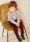 Corduroy Trousers in Burgundy (18mths-4yrs) Trousers  from Pepa London US