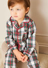 Sussex Tartan Pyjamas in Red (18mths-10yrs) Nightwear  from Pepa London US