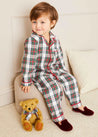 Sussex Tartan Pyjamas in Red (18mths-10yrs) Nightwear  from Pepa London US