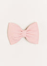 Plain Medium Bow Clip in Pink Hair Accessories  from Pepa London US