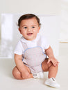 Peter Pan Collar Bodysuit in White (0mths-3yrs) Tops & Bodysuits  from Pepa London