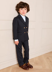 Wool Suit Trousers in Navy (4-10yrs) TROUSERS from Pepa London US