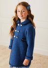 Austrian Double Breasted Navy Trim Coat in Blue (12mths-10yrs) Coats  from Pepa London US