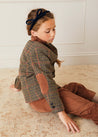 Check Tweed Three Button Blazer Jacket In Brown (4-10yrs) COATS  from Pepa London US