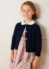 Openwork Buttoned Cardigan in Navy (12mths-10yrs) Knitwear  from Pepa London US