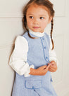 Mao Collar Romantic Blouse in White (12mths-10yrs) Blouses  from Pepa London