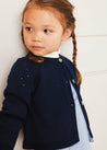 Openwork Buttoned Cardigan in Navy (12mths-10yrs) Knitwear  from Pepa London US