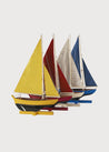 Multi Coloured Wooden Sailing Boat (Set Of 4) Toys  from Pepa London US