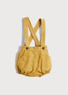 Herringbone Bloomers with Braces in Mustard (9mths-2yrs) Bloomers  from Pepa London US