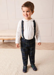 Embroidered Peter Pan Collar Top in Blue (18mths-5yrs) Tops & Bodysuits from Pepa London US