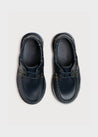 Leather Boat Shoes in Navy (26-34EU) Shoes  from Pepa London US