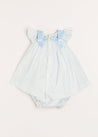 Elsie Floral Print Hand Smocked Sleeveless Dress in Blue (1-6mths) Dresses  from Pepa London US