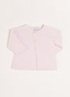 Openwork Detail Baby Cardigan in Pink (1-6mths) Knitwear  from Pepa London US