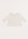 Tilly Floral Print Ruffle Collar Long Sleeve Blouse in Pink (1-6mths) Blouses  from Pepa London US