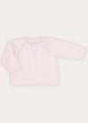 Two Button Baby Cardigan In Light Pink (1-9mths) KNITWEAR  from Pepa London US