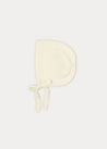 Baby Bonnet In Cream (S-L) KNITTED ACCESSORIES  from Pepa London US