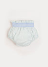 Elsie Floral Print Bloomers With Smocked Waistband in Blue (1-6mths) Bloomers  from Pepa London US