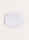 Lace Trim Embroidered Bloomers in White (1-6mths) Bloomers  from Pepa London US