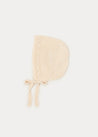 Openwork Bonnet In Beige (S-L) KNITTED ACCESSORIES  from Pepa London US