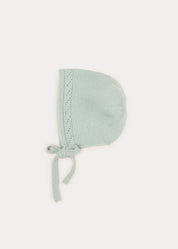 Openwork Bonnet In Green (S-L) KNITTED ACCESSORIES  from Pepa London