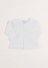 Openwork Detail Baby Cardigan in White (1-6mths) Knitwear  from Pepa London US