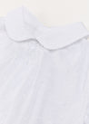 Plumetti Handsmocked Short Sleeve Blouse in White (1-6mths) Blouses  from Pepa London US