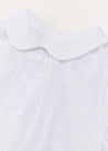 Plumetti Hand Smocked Short Sleeve Blouse in White (1-6mths) Blouses  from Pepa London US