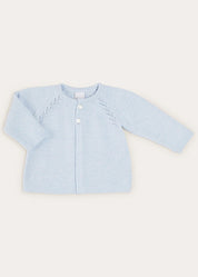 Two Button Baby Cardigan In Light Blue (1-9mths) KNITWEAR  from Pepa London US