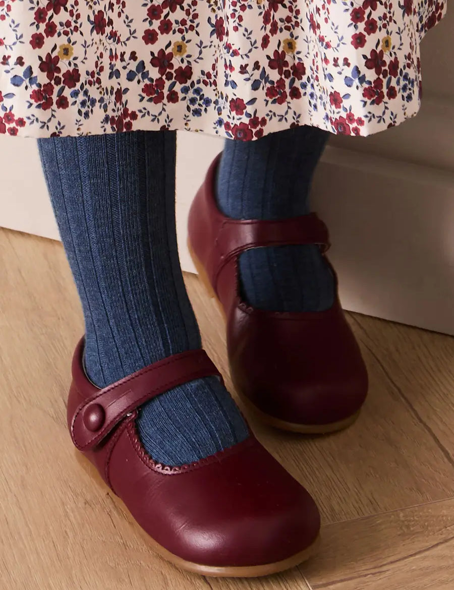 Mary Jane Baby Shoes in Burgundy (20-24EU) Shoes from Pepa London US