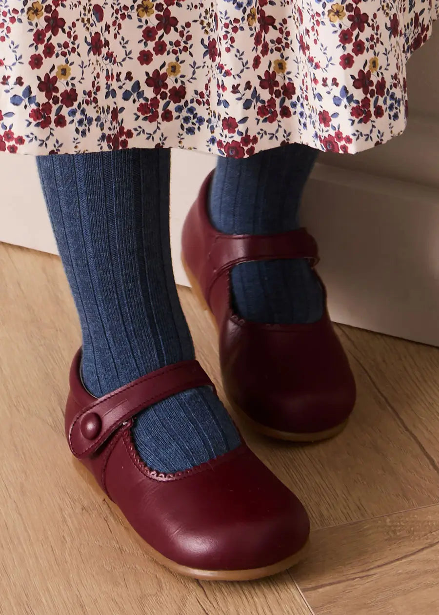 Mary Jane Baby Shoes in Burgundy (20-24EU) Shoes from Pepa London US