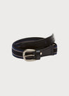 Navy Striped Belt Belts & Braces  from Pepa London US