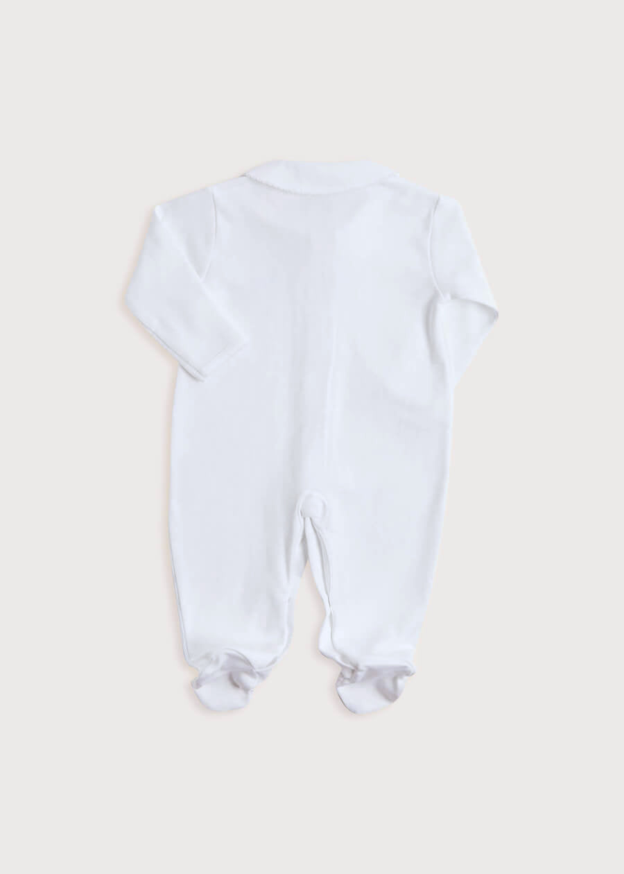 Newborn All-In-One With Rocking Horse Embroidery In Pink (1-6mths) Tops & Bodysuits  from Pepa London US