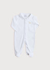 Newborn All-In-One With Rocking Horse Embroidery In Beige (1-6mths) Tops & Bodysuits  from Pepa London US