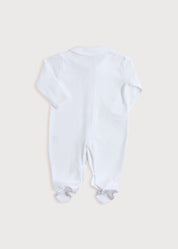 Newborn All-In-One With Rocking Horse Embroidery In Blue (1-6mths) Tops & Bodysuits  from Pepa London US