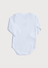 Newborn American Collar Bodysuit With Rocking Horse Embroidery Blue (0-3mths) Tops & Bodysuits  from Pepa London US