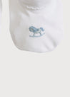 Newborn Booties With Rocking Horse Embroidery Blue (1-3mths) Knitted Accessories  from Pepa London US